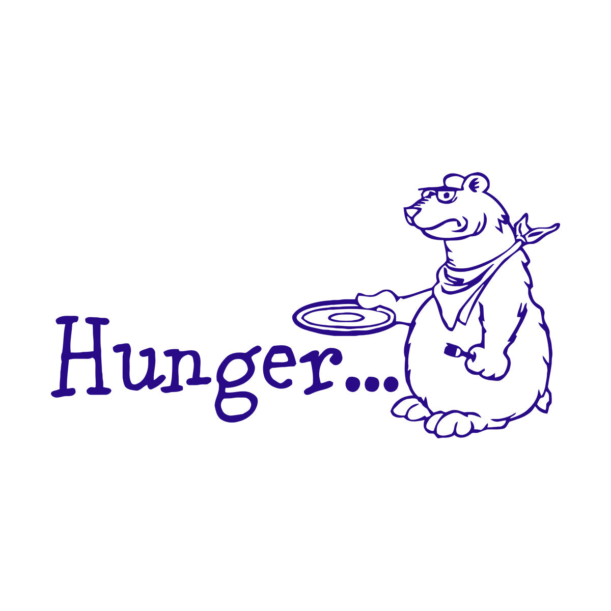 Vinyl Art Sticker Kitchen Hungry Bear Animal Tattoo Culture