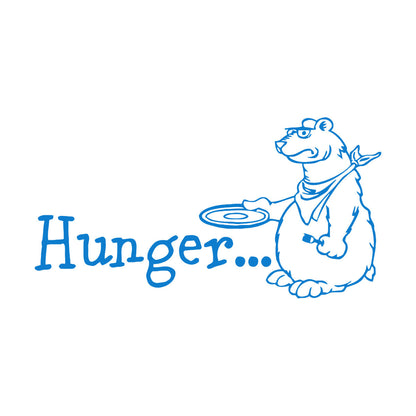 Vinyl Art Sticker Kitchen Hungry Bear Animal Tattoo Culture