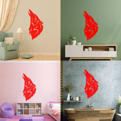 Wall Decals Pvc Moon Wolf Howl Animal Werewolf Tattoo Culture