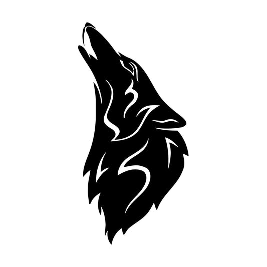 Wall Decals Pvc Moon Wolf Howl Animal Werewolf Tattoo Culture