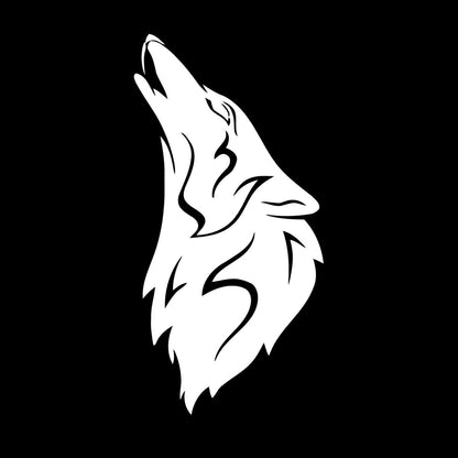 Wall Decals Pvc Moon Wolf Howl Animal Werewolf Tattoo Culture