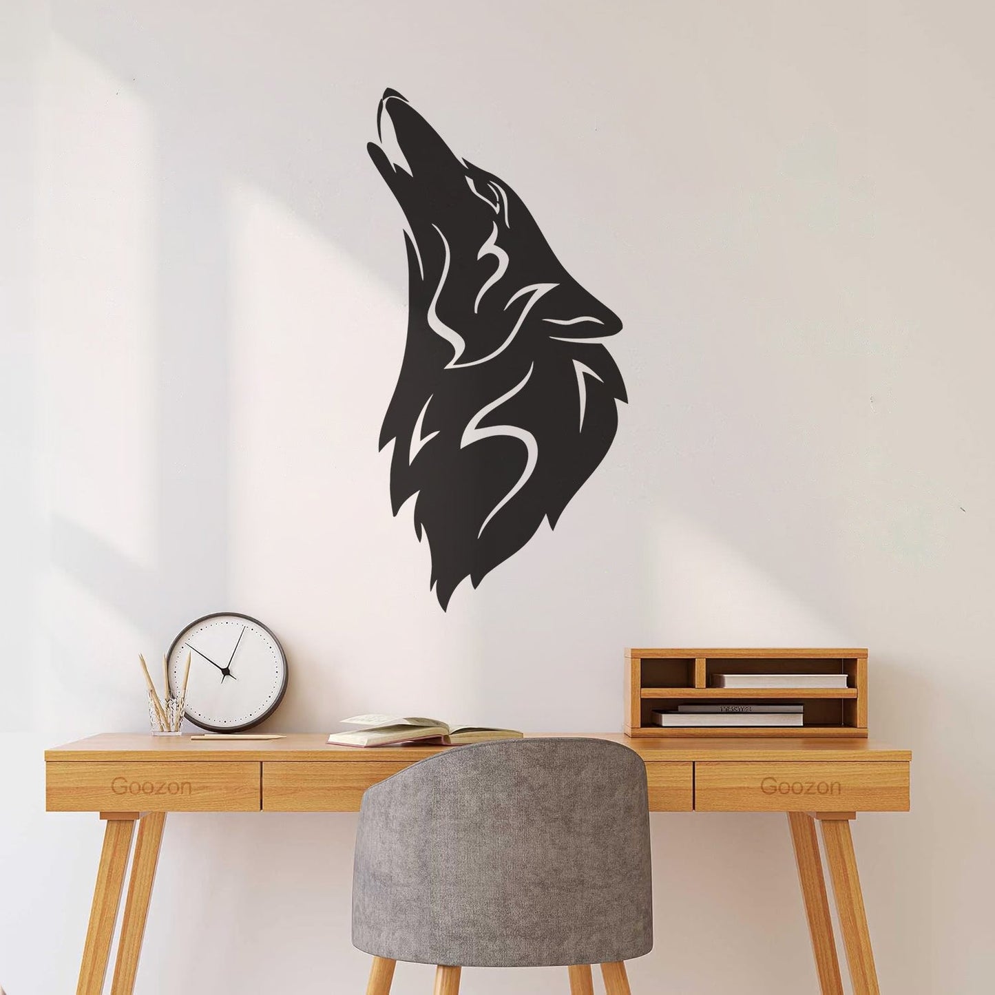 Wall Decals Pvc Moon Wolf Howl Animal Werewolf Tattoo Culture