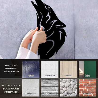 Wall Decals Pvc Moon Wolf Howl Animal Werewolf Tattoo Culture