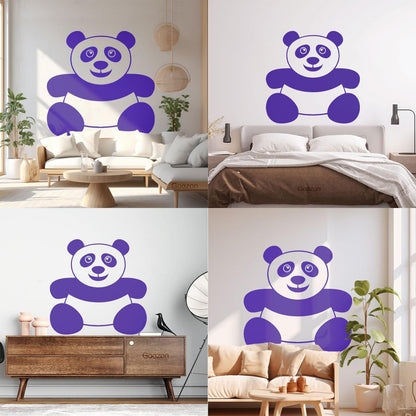 Vinyl Wall Stickers Panda Funny Kids Animal Do Not Damage The Wall Surface