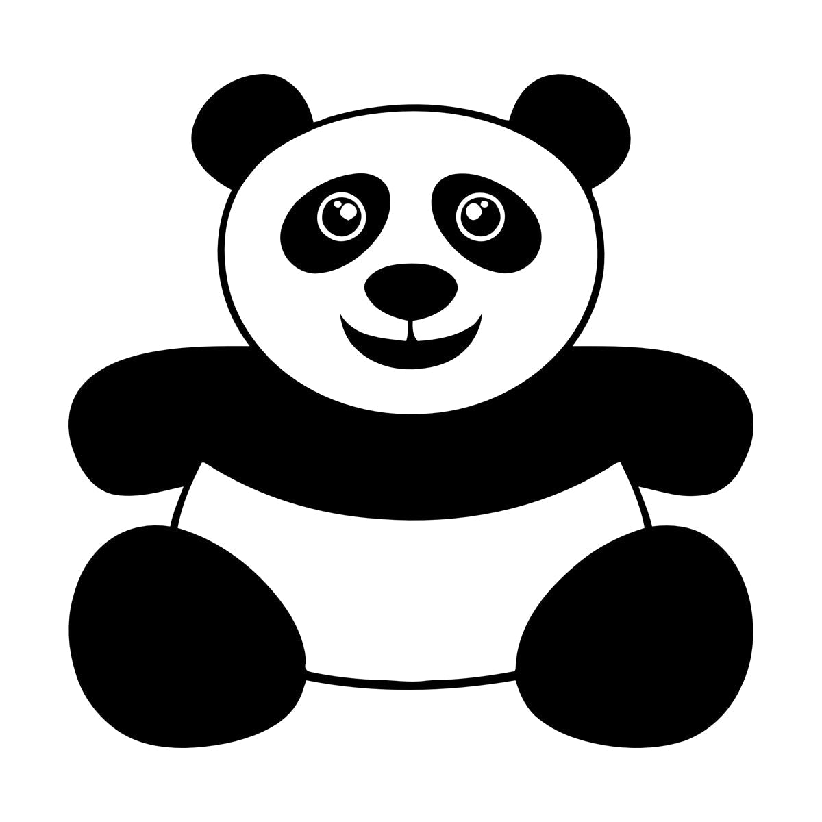 Vinyl Wall Stickers Panda Funny Kids Animal Do Not Damage The Wall Surface