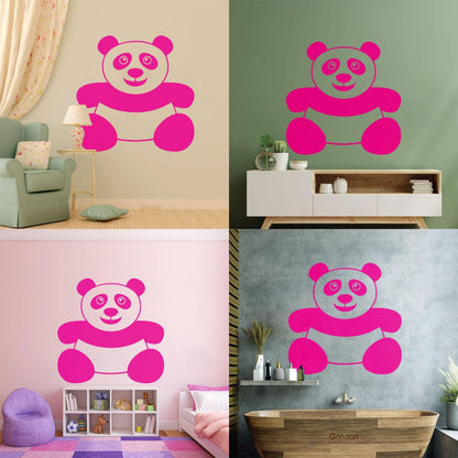 Vinyl Wall Stickers Panda Funny Kids Animal Do Not Damage The Wall Surface