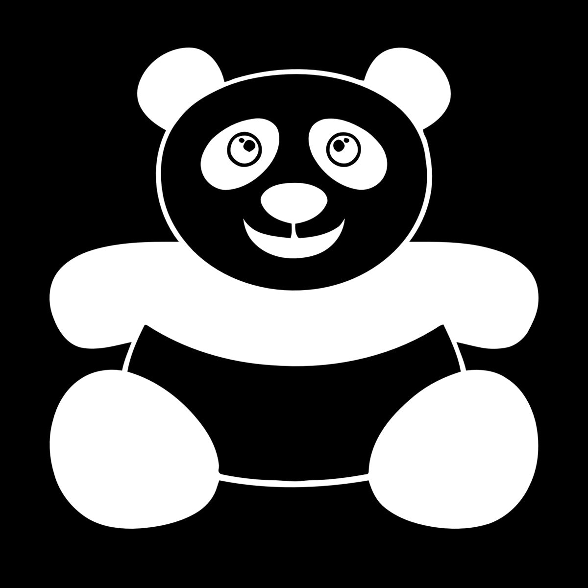 Vinyl Wall Stickers Panda Funny Kids Animal Do Not Damage The Wall Surface