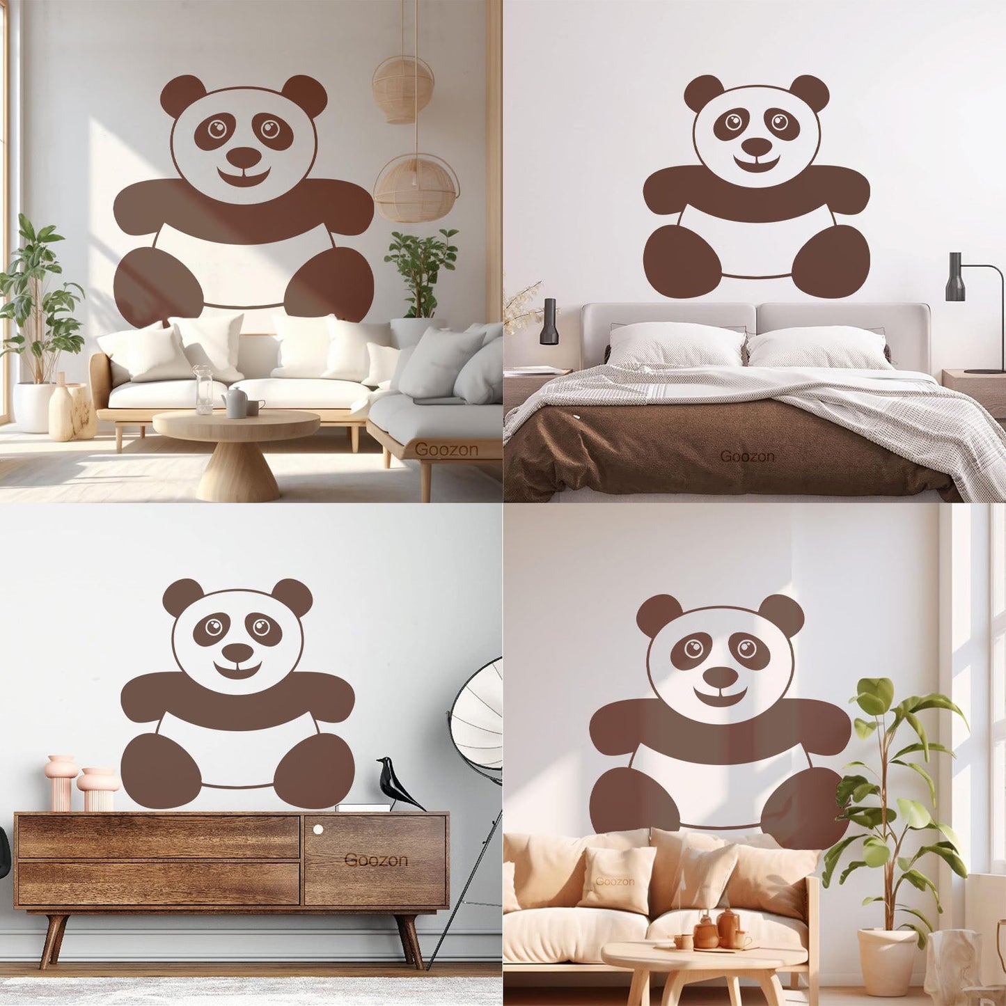 Vinyl Wall Stickers Panda Funny Kids Animal Do Not Damage The Wall Surface