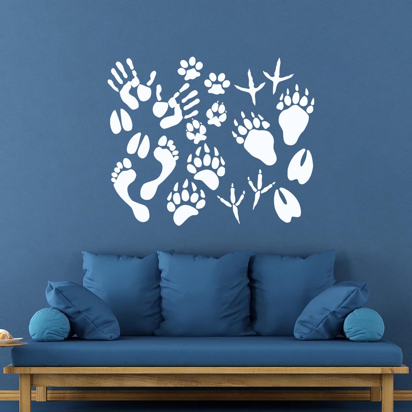 Vinyl Wall Decals Paw Prints Hand Animal Pet Kids Equipped With Transfer Film Kit