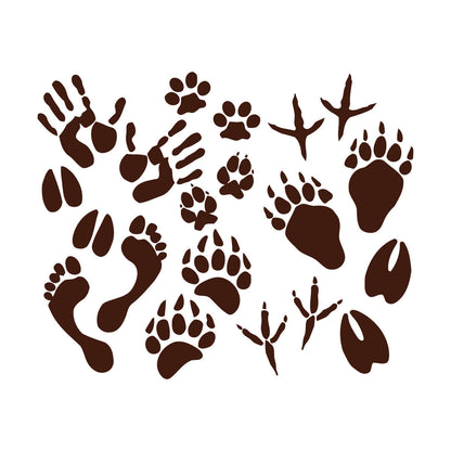 Vinyl Wall Decals Paw Prints Hand Animal Pet Kids Equipped With Transfer Film Kit