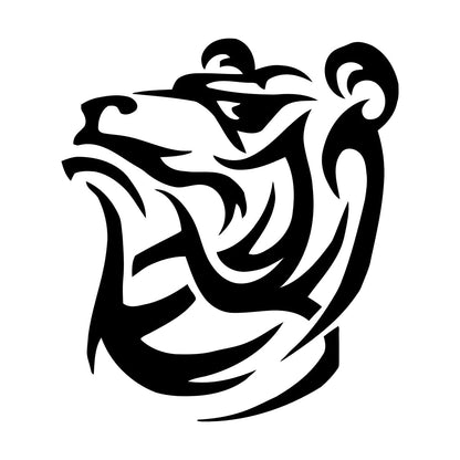 Grizzly Bear Animal Tribal Wall Stickers Paster Paper Multiple Size Options