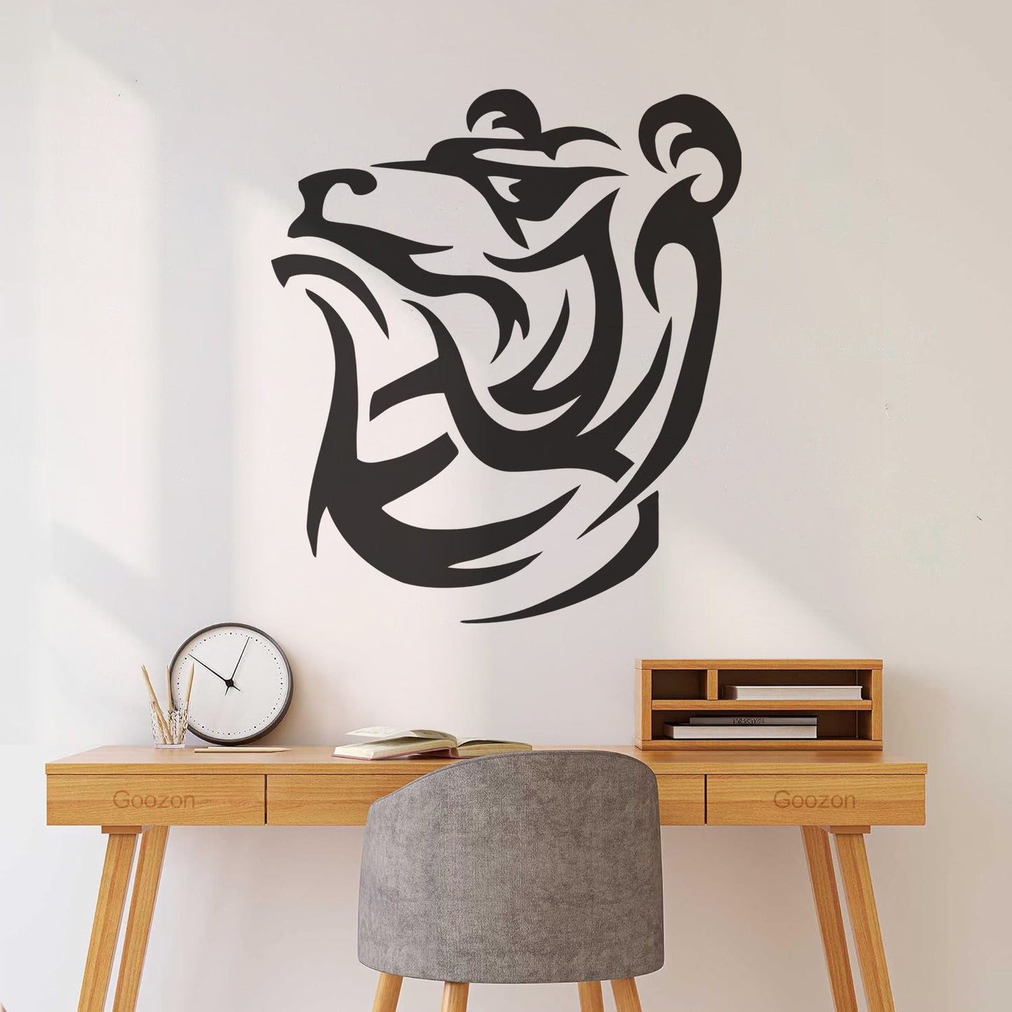 Grizzly Bear Animal Tribal Wall Stickers Paster Paper Multiple Size Options