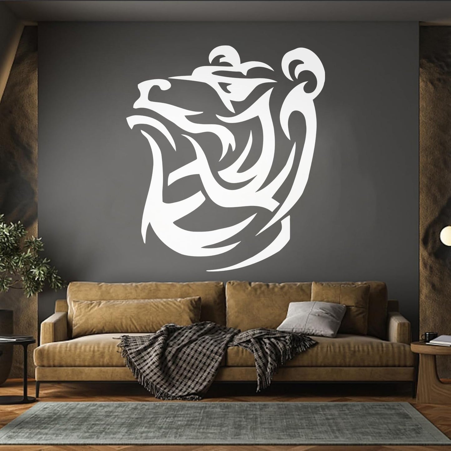 Grizzly Bear Animal Tribal Wall Stickers Paster Paper Multiple Size Options