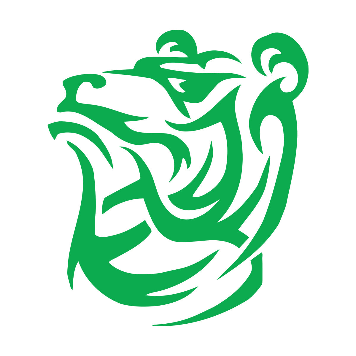 Grizzly Bear Animal Tribal Wall Stickers Paster Paper Multiple Size Options