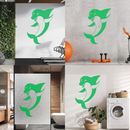 Wall Vinyl Sticker Decor Positive Dolphin Marine Animal Waterproof
