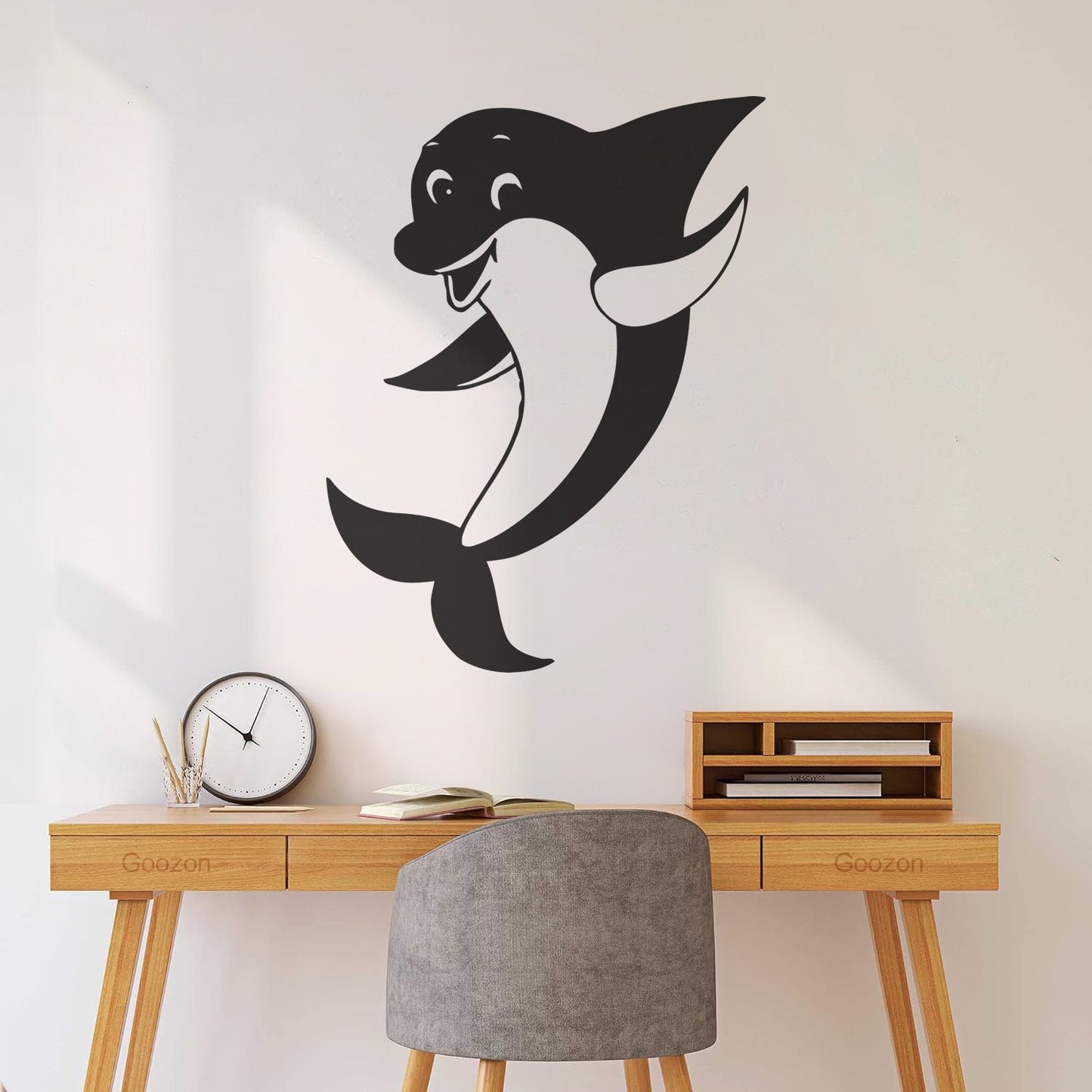 Wall Vinyl Sticker Decor Positive Dolphin Marine Animal Waterproof
