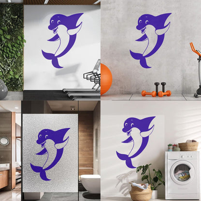 Wall Vinyl Sticker Decor Positive Dolphin Marine Animal Waterproof