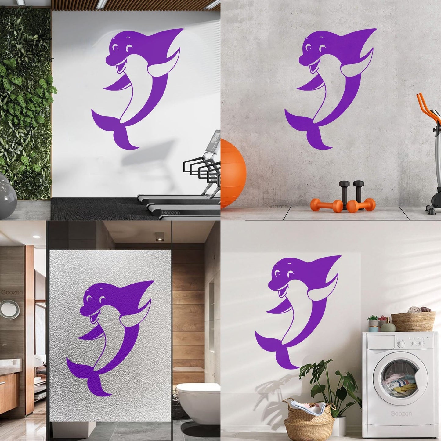 Wall Vinyl Sticker Decor Positive Dolphin Marine Animal Waterproof