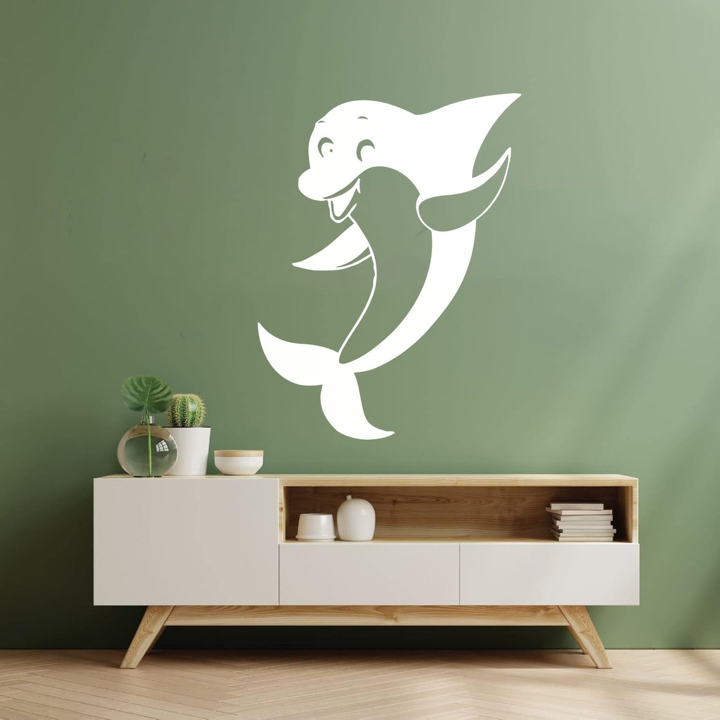 Wall Vinyl Sticker Decor Positive Dolphin Marine Animal Waterproof