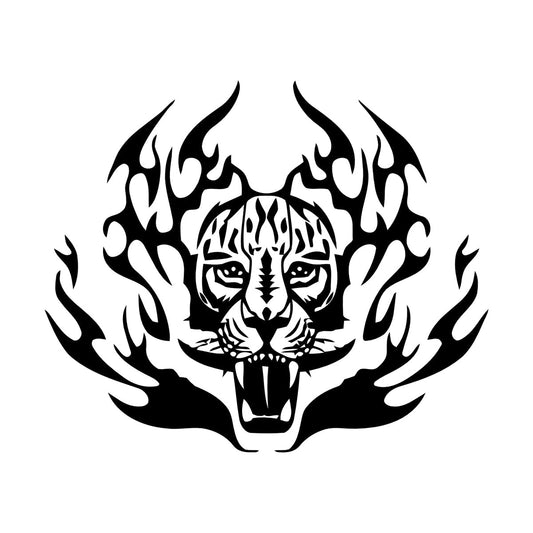 Tiger Animal Predator Tribal Coolest Wall Decals Paster Paper Store Decoration