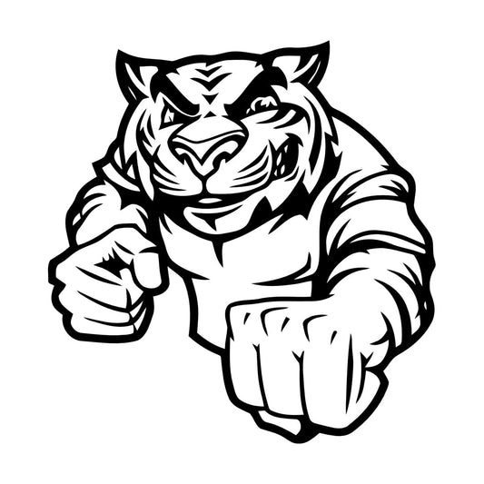 Wall Decals Tiger Fighter Animal Predator Cool Removable Without Leaving Glue