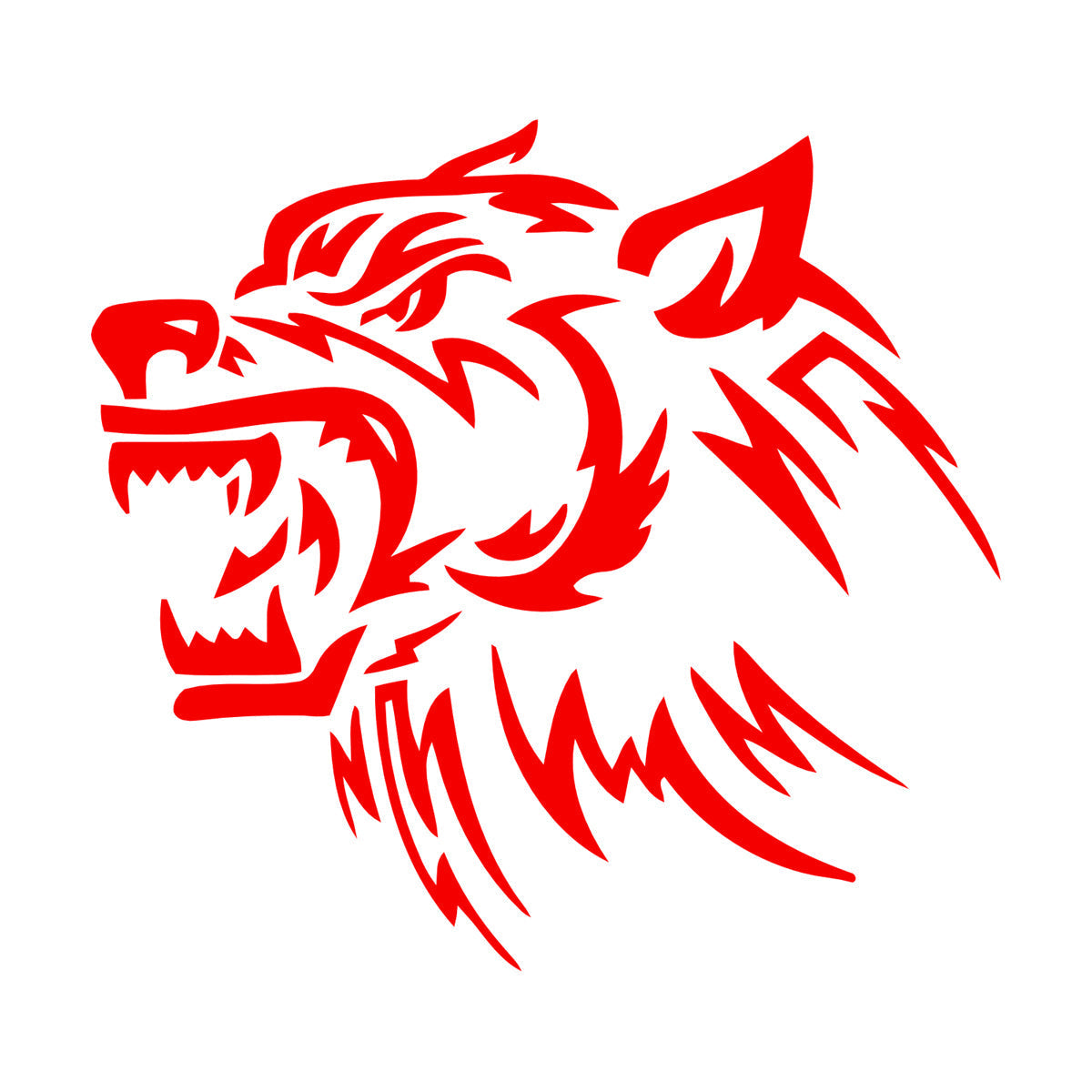 Fine Carving Stickers Wolf Tribal Animal Art Mural Painting