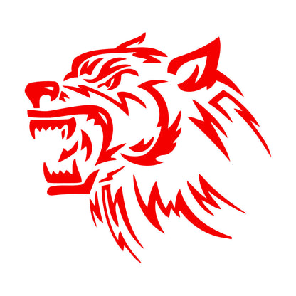 Fine Carving Stickers Wolf Tribal Animal Art Mural Painting