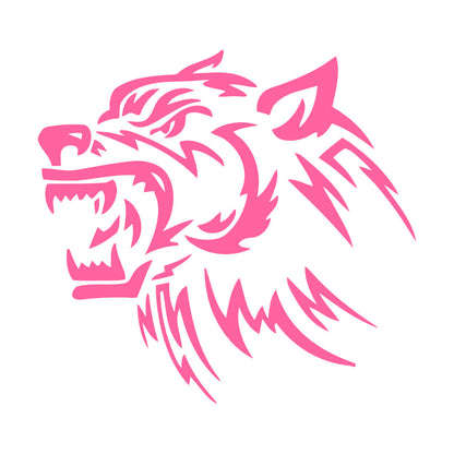 Fine Carving Stickers Wolf Tribal Animal Art Mural Painting