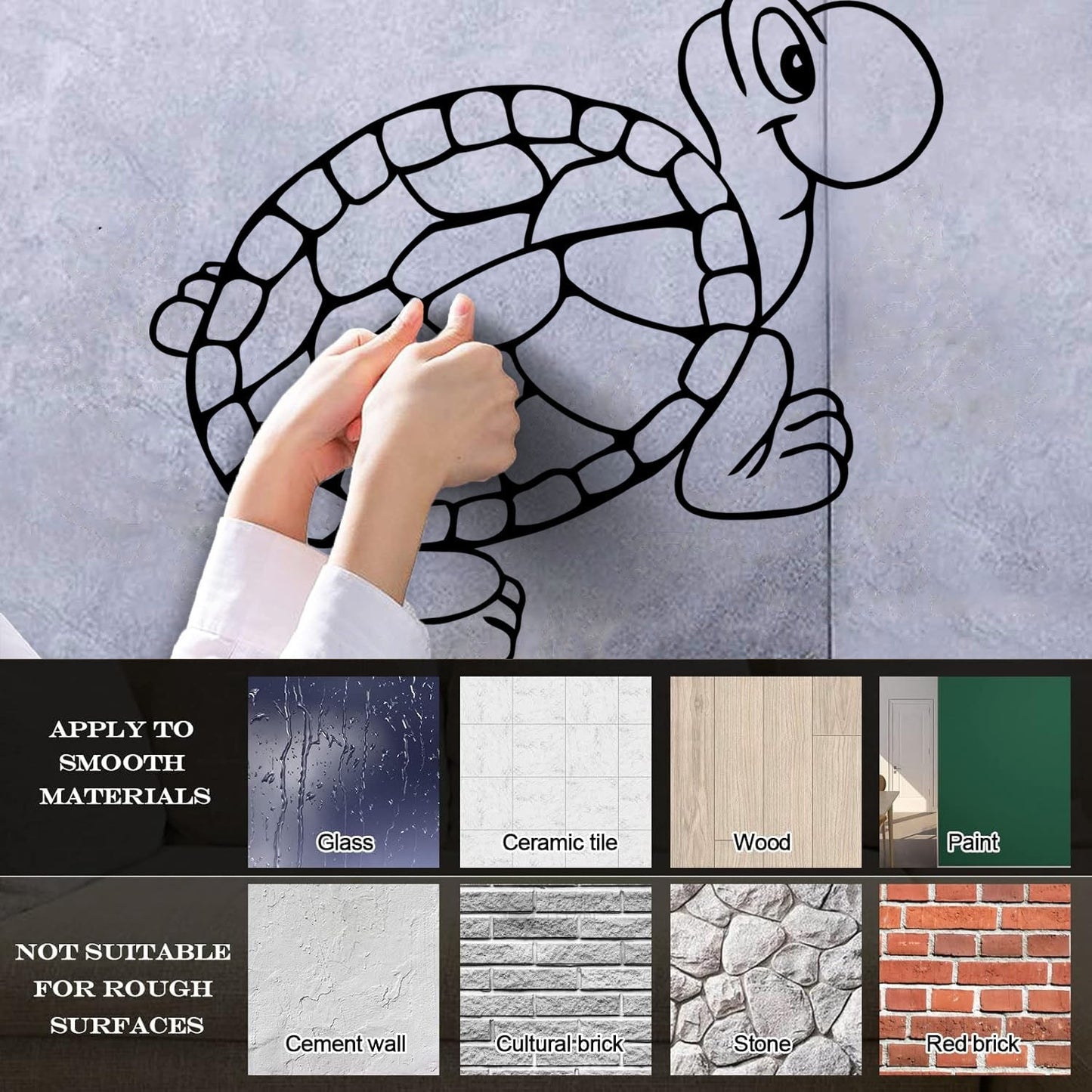 Wall Stickers Turtle Animal Amphibian Cartoon Kids Multiple Size Options