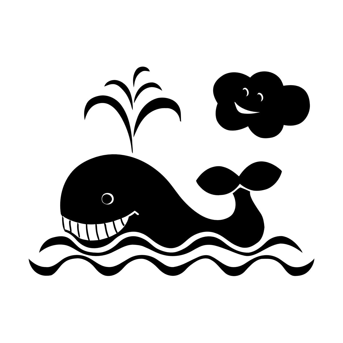 Whale For Kids Animal Ocean Marine Lettering Decals Can Modify And Add Information