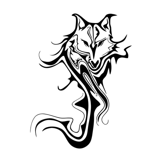 Wall Decals Paster Paper Wolf Animal Abstract Cool Car Body Decoration