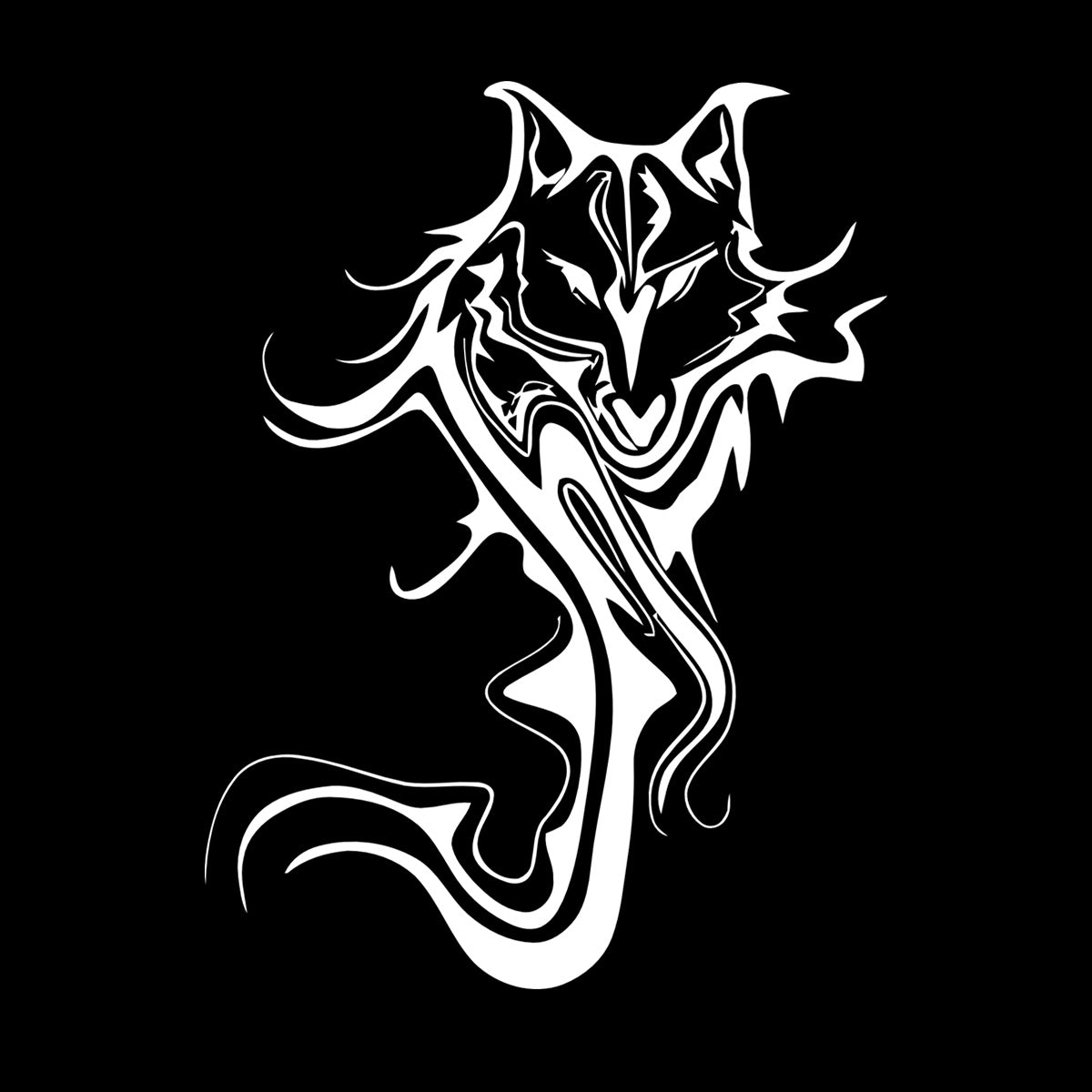 Wall Decals Paster Paper Wolf Animal Abstract Cool Car Body Decoration