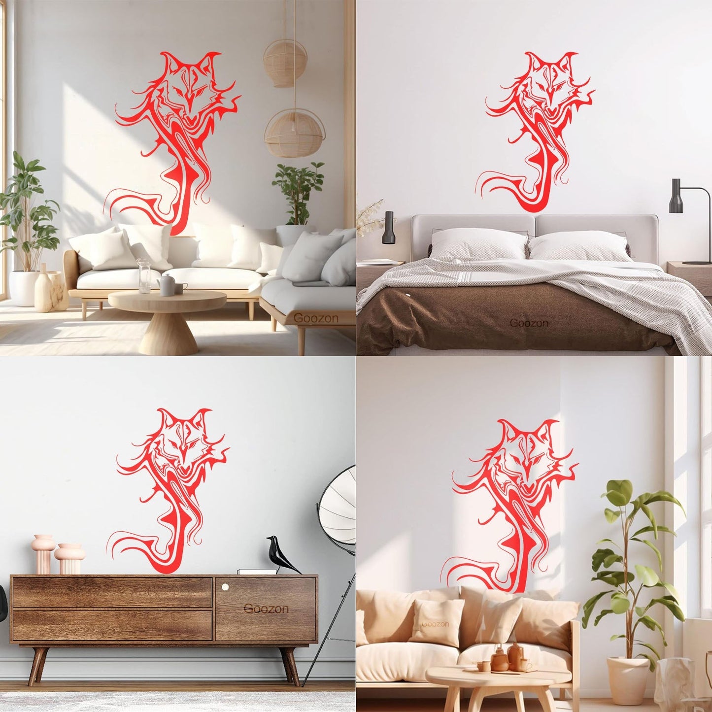 Wall Decals Paster Paper Wolf Animal Abstract Cool Car Body Decoration