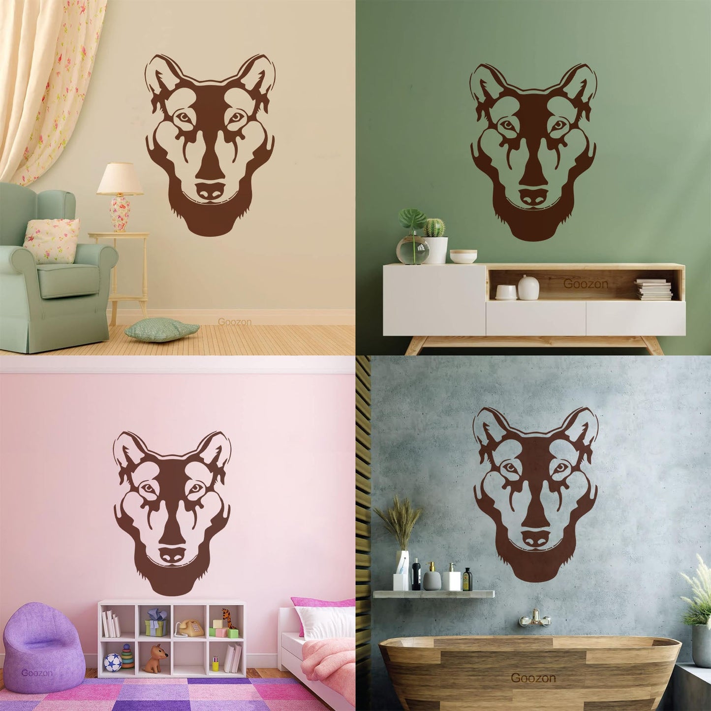Wolf Animal Tribal Vinyl Wall Stickers Window Decals