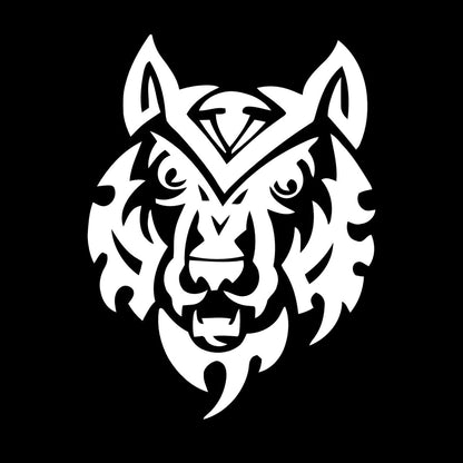 Wall Decals Wolf Head Predator Animal Tribal Glass Stickers