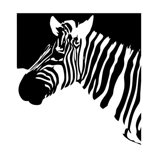 Mural And Wall Vinyl Decal Zebra Animal Modern Style Removable Without Leaving Glue