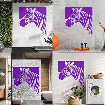 Mural And Wall Vinyl Decal Zebra Animal Modern Style Removable Without Leaving Glue