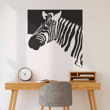 Mural And Wall Vinyl Decal Zebra Animal Modern Style Removable Without Leaving Glue