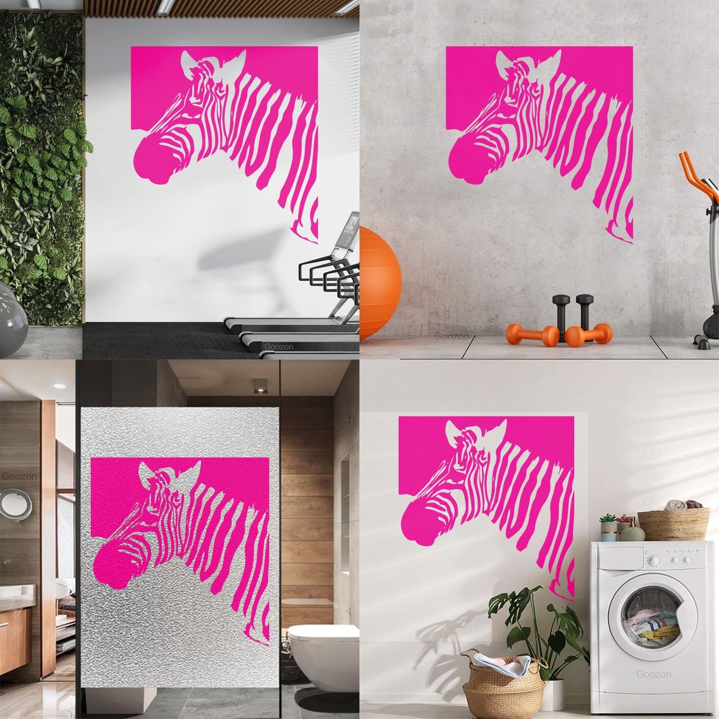 Mural And Wall Vinyl Decal Zebra Animal Modern Style Removable Without Leaving Glue
