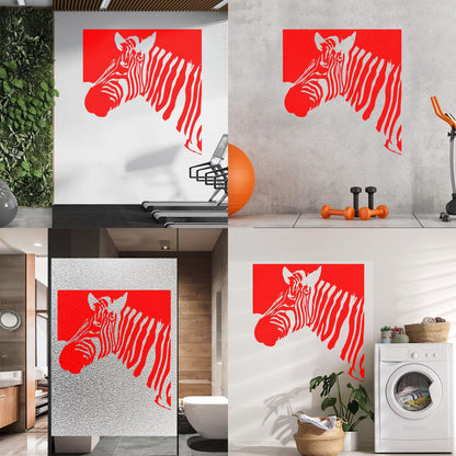Mural And Wall Vinyl Decal Zebra Animal Modern Style Removable Without Leaving Glue