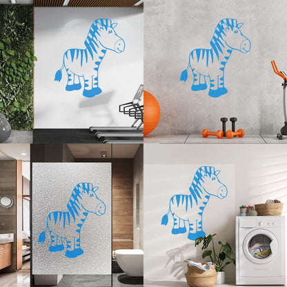 Wall Stickers Paster Paper Zebra Animal Kids Baby Nursery Self Adhesive