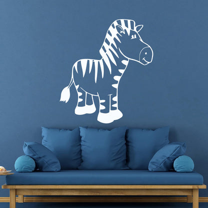 Wall Stickers Paster Paper Zebra Animal Kids Baby Nursery Self Adhesive