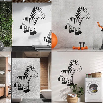 Wall Stickers Paster Paper Zebra Animal Kids Baby Nursery Self Adhesive