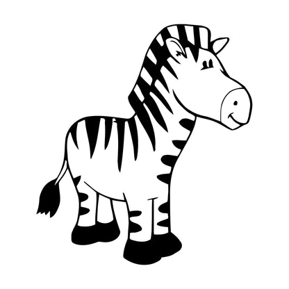 Wall Stickers Paster Paper Zebra Animal Kids Baby Nursery Self Adhesive