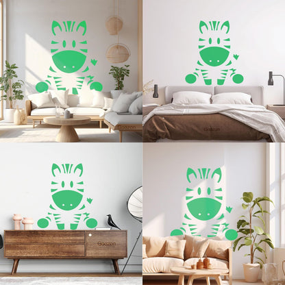 Wall Vinyl Sticker Decor Zebra Animal Funny Kids Children Do Not Damage The Wall Surface
