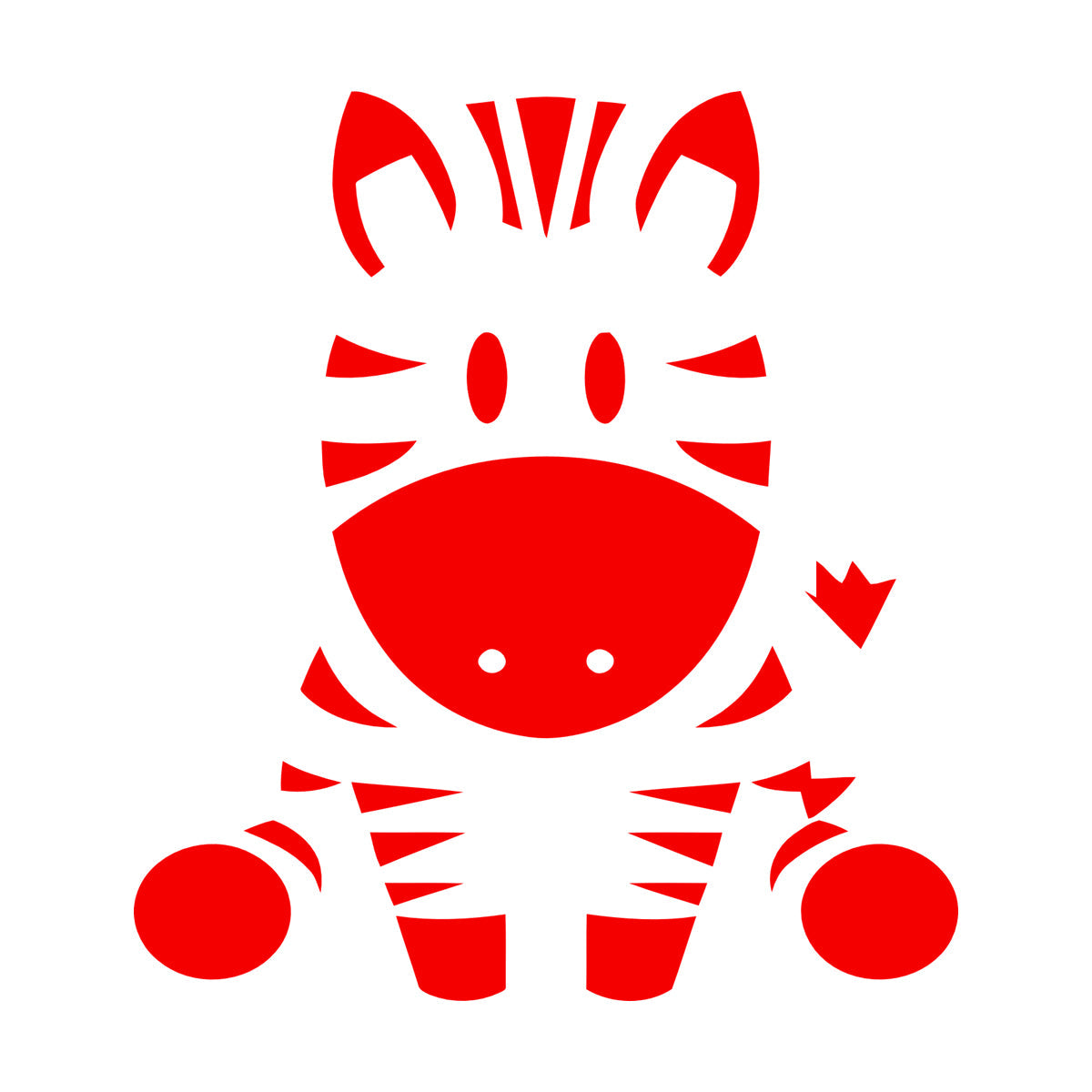 Wall Vinyl Sticker Decor Zebra Animal Funny Kids Children Do Not Damage The Wall Surface