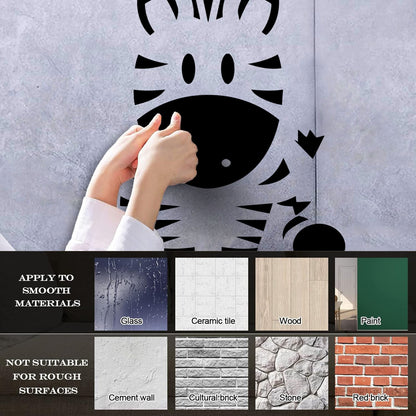 Wall Vinyl Sticker Decor Zebra Animal Funny Kids Children Do Not Damage The Wall Surface