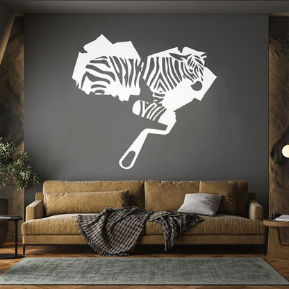 Zebra Animal Fine Carving Stickers Multi Color Selection