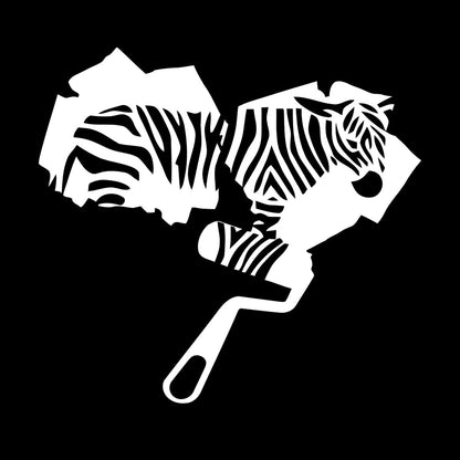 Zebra Animal Fine Carving Stickers Multi Color Selection