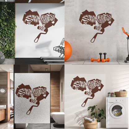 Zebra Animal Fine Carving Stickers Multi Color Selection